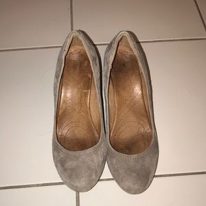Clarks suede wedges